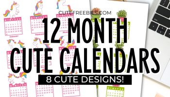Free Printable 2025 2026 Calendar Stickers - 12 MONTHS CALENDAR - Sunday / Monday start calendar PDF, bullet journal printable calendar for future log or 2024 bullet journal setup. Get your free download now! #cutefreebiesforyou #bulletjournal #bujoideas #freeprintable
