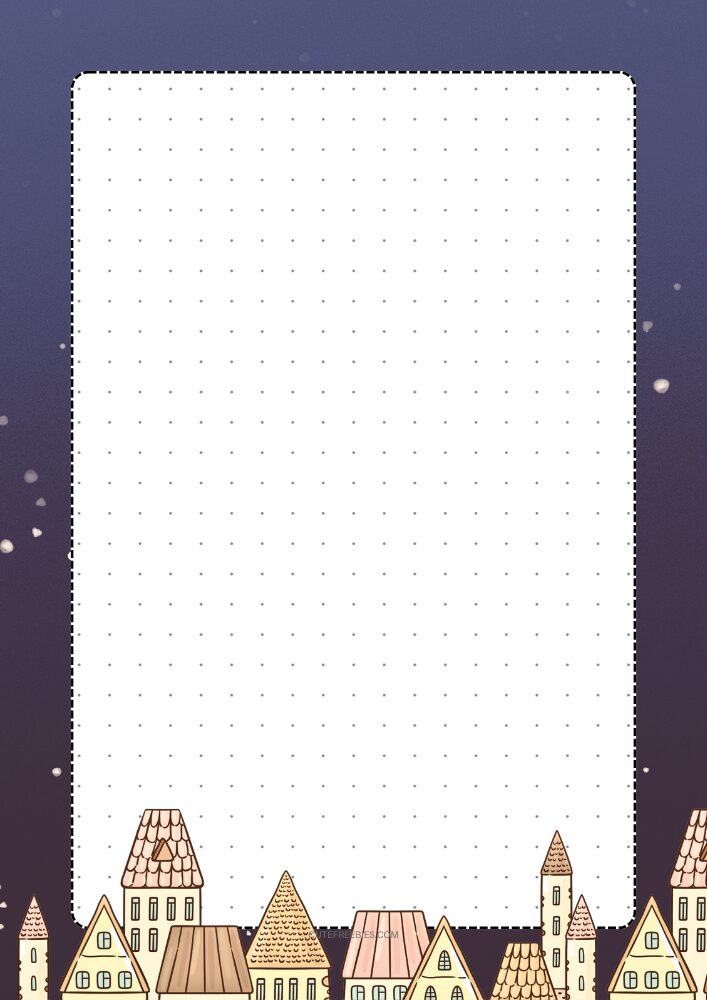 Free printable dot grid journal PDF template with night theme