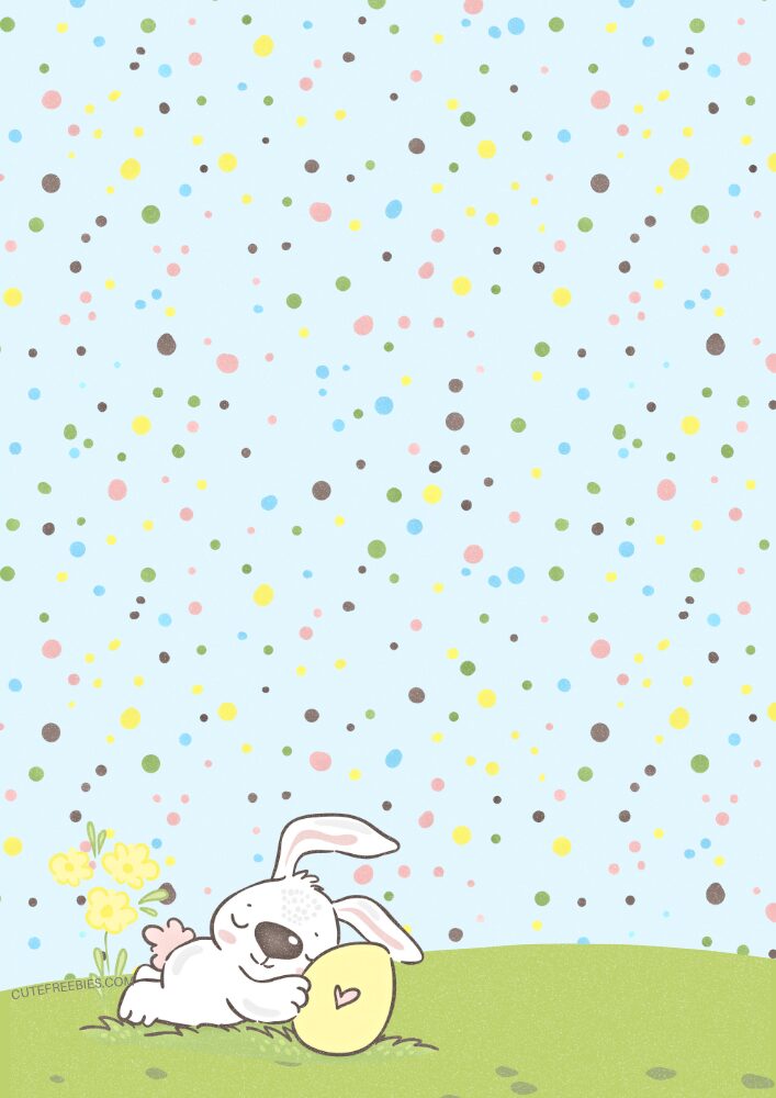 Free printable monthly bullet journal - monthly planner template PDF with cute spring bunnies easter theme #cutefreebiesforyou #printableplanner #freeprintable #bulletjournal #easter