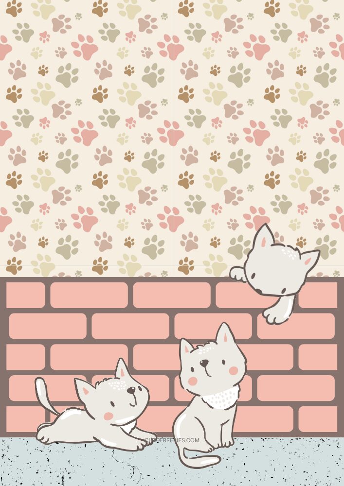 Free printable August bullet journal PDF template with cute cozy cat theme