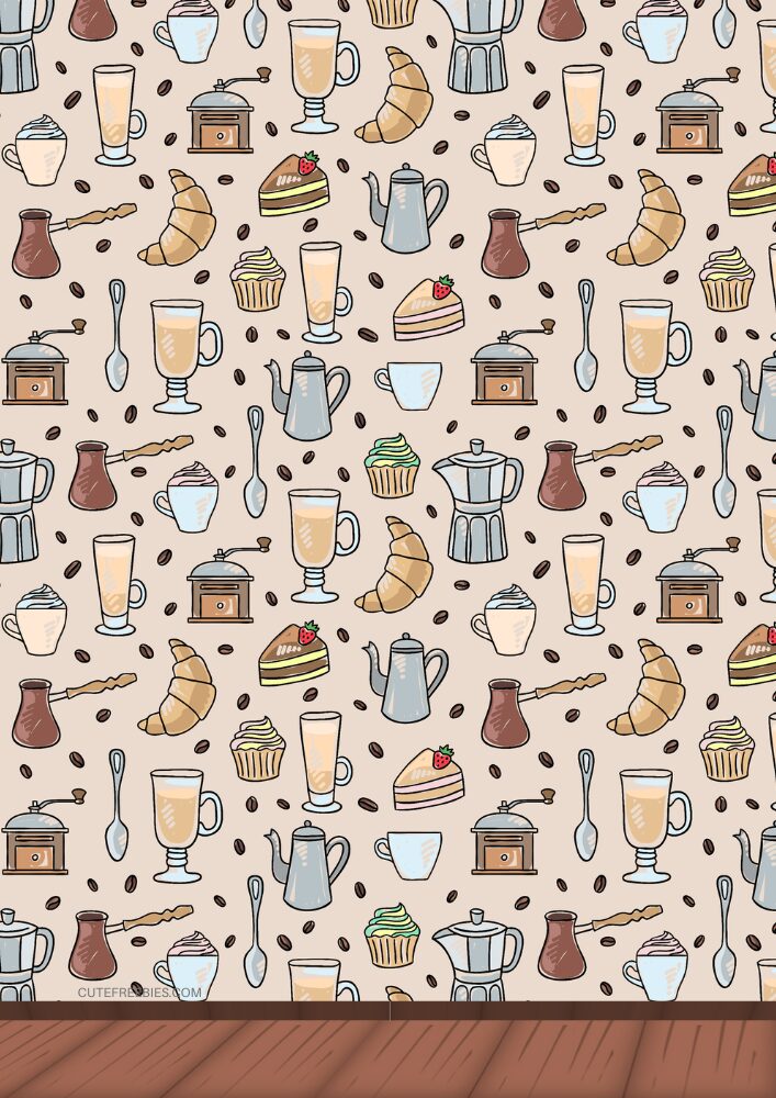 Free printable September bullet journal PDF template with coffee fox fall theme