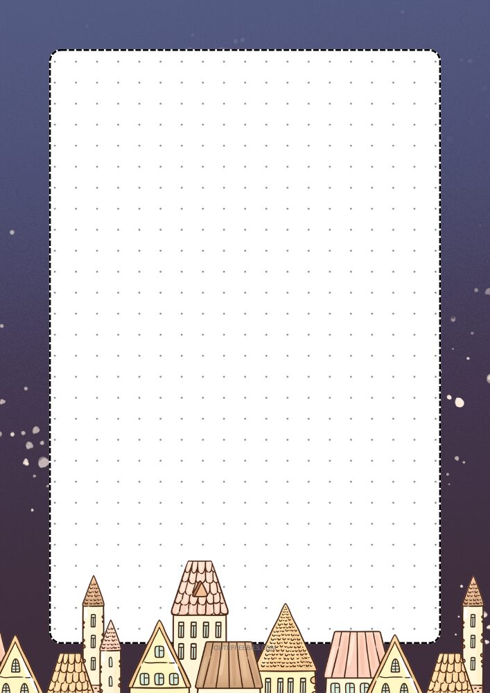 Free printable dot grid journal PDF template with night theme