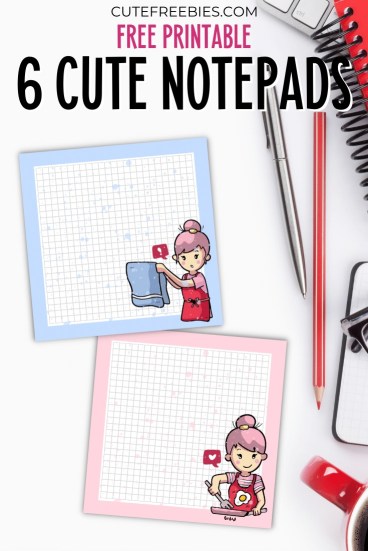 Free Printable Notepad - Cute Printable Stationery - Mothers' day gift ideas #cutefreebiesforyou #freeprintable #stationery