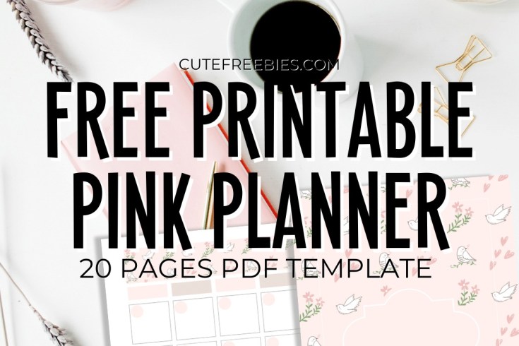 Free printable pink planner PDF, pretty planner template - Get your free download now! #cutefreebiesforyou #freeprintable #planneraddict