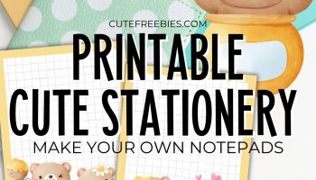 Free Printable Stationery For Valentines - printable notepads with cute bears and honey #cutefreebiesforyou #freeprintable #stationery #cutebears
