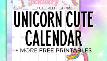 Free Printable 2025 Calendar With Unicorn - cute unicorn calendar for kids #freeprintable #cutefreebiesforyou #unicorn