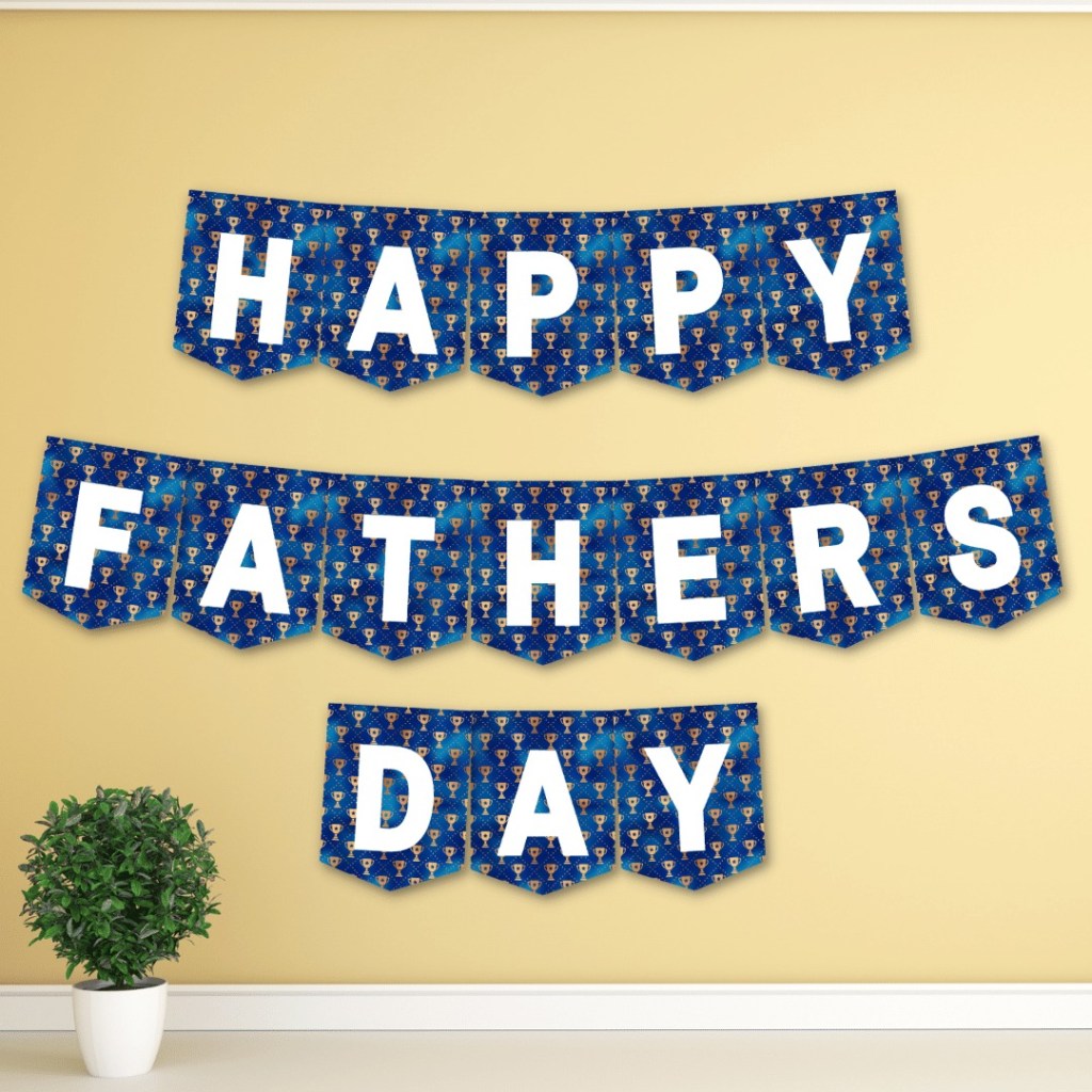 Happy Fathers Day Banner - free printable Fathers day bunting letters #cutefreebiesforyou #freeprintable #FathersDay