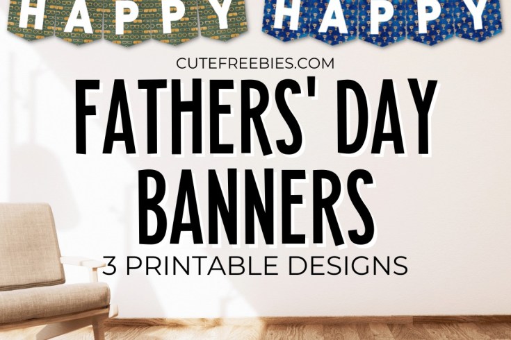 Happy Fathers Day Banner - free printable Fathers day bunting letters #cutefreebiesforyou #freeprintable #FathersDay