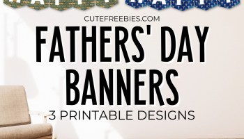 Happy Fathers Day Banner - free printable Fathers day bunting letters #cutefreebiesforyou #freeprintable #FathersDay