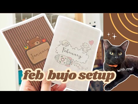 DIY February pocket bullet journal setup | How I make my A6 pocket planner booklet spending tracker