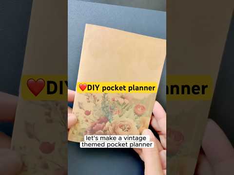 DIY vintage journal | printable pocket planner notebook #foryou #journal #diy #notebook #planner