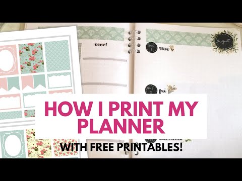 HOW I PRINT MY A5 SIZE PLANNER | August Plan With Me  | FREE PRINTABLE PLANNER + STICKERS!