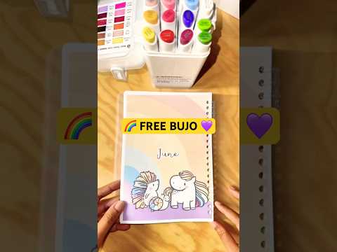 FREE June bullet journal 🥰 Unlock your best June! #freeprintable #journal #shorts #bulletjournal