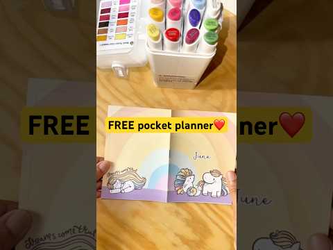 FREE June Pocket Planner & Bullet Journal! #FreePrintable #pocketplanner #bulletjournal #diy #shorts