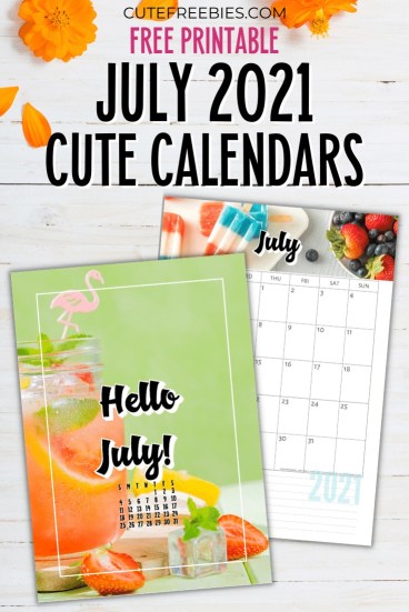 Free Printable JULY 2021 Calendar - Get your free download now! #cutefreebiesforyou #freeprintable