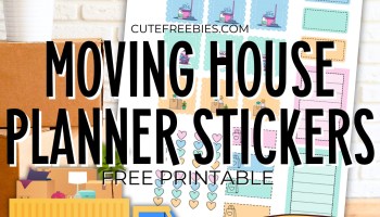 Moving house planner stickers - free printable stickers for moving into a new home #movingin #cutefreebiesforyou #freeprintable #plannerstickers