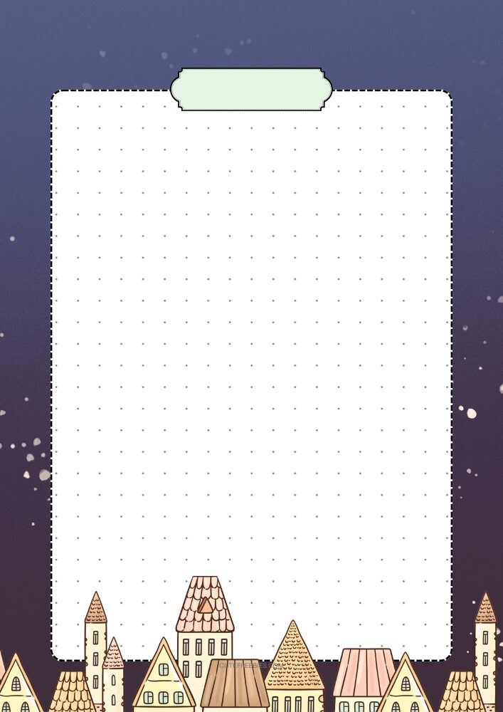 Free printable bullet journal PDF template with night theme