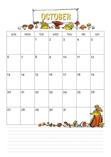 free-printable-october-2019-calendar-hedgehogs