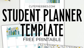 FREE PRINTABLE STUDENT PLANNER TEMPLATE with monthly calendar, weekly planner, bullet journal pages for school. #freeprintable #printableplanner #schoolplanner #studentplanner #bulletjournal #backtoschool #cutefreebiesforyou