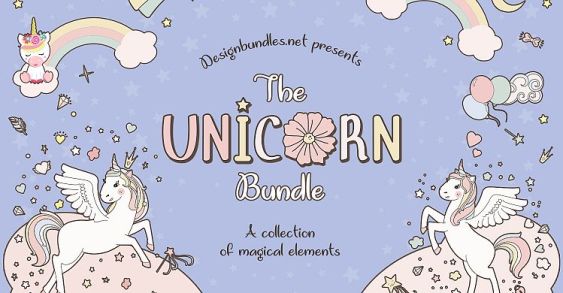 Unicorn clipart for projects
