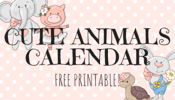 Free 2019 Cute Calendar With Animals! Free printable monthly calendar planner with cute baby animals. Get your free download now! #2019calendar #freeprintable #cutefreebies