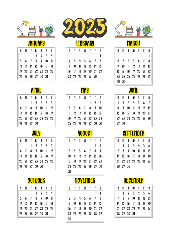 2025 calendar, free printable school calendar for 2025 - SEE PREVIOUS POST TO GET THE COMPLETE 2025 MONTHLY CALENDAR PDF