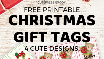 Free Printable Christmas Gift Tags! DIY gift tags for Christmas with cute bears. Free download now! #freeprintable #DIY #cutefreebies
