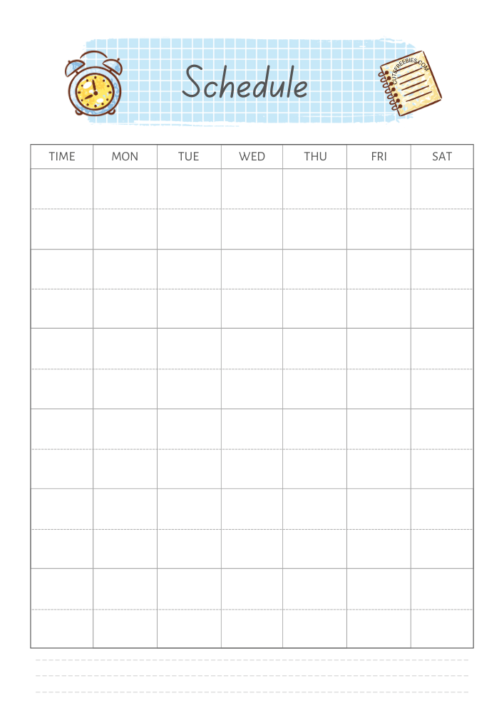 Free Printable Class Schedule - plus more planner pages for your school binder --- SEE PREVIOUS POST TO GET THE COMPLETE PLANNER