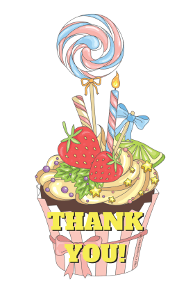 Free Cute Cupcake Thank You Cards - Printable! DIY Party ideas, free printable thank you cards you can download for free! #freeprintable #homemadecards #cutefreebies