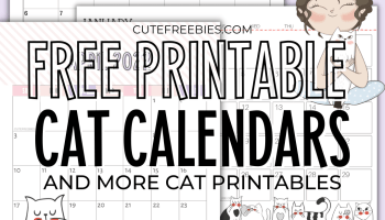 Free Printable 2025 Cat Calendar PDF - 2025 monthly calendar planner with cute cats. Free calendar for cat lovers. Get your free download now! #freeprintable #catlover #cutefreebiesforyou