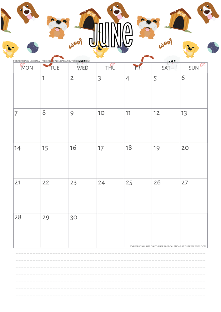 June 2021 calendar cute free printable monthly planner. Click the previous post to download the PDF file. #printablesandinspirations