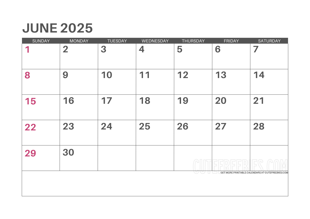 June 2025 monthly planner #2025calendar #cutefreebiesforyou - SEE PREVIOUS POST TO DOWNLOAD THE COMPLETE 2025 CALENDAR PLANNER