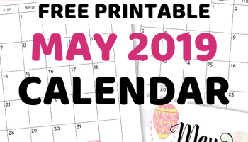 Free May 2019 Calendar Printable -Bullet Journal Themes! May monthly planner with hot air balloons, bicycles, ice cream, cats and sea themes. #freeprintable #bulletjournal #bujomonthly #cutefreebiesforyou