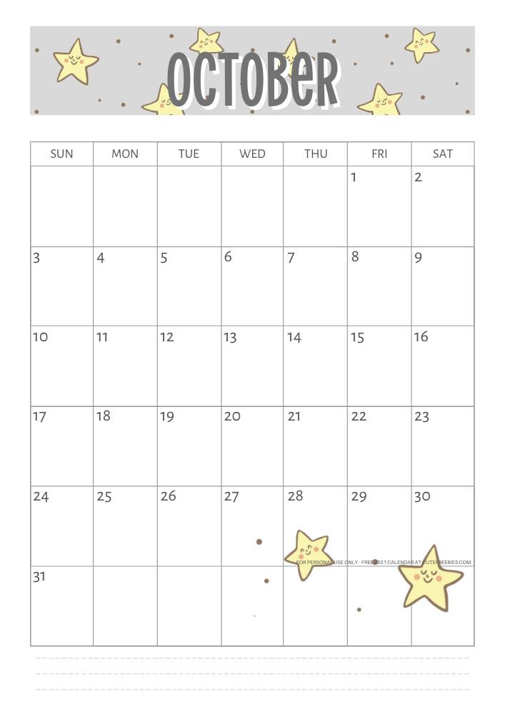 October 2021 calendar - color of the year 2021 , yellow and gray calendar #cutefreebiesforyou #freeprintable SEE PREVIOUS POST TO DOWNLOAD THE PDF FILE
