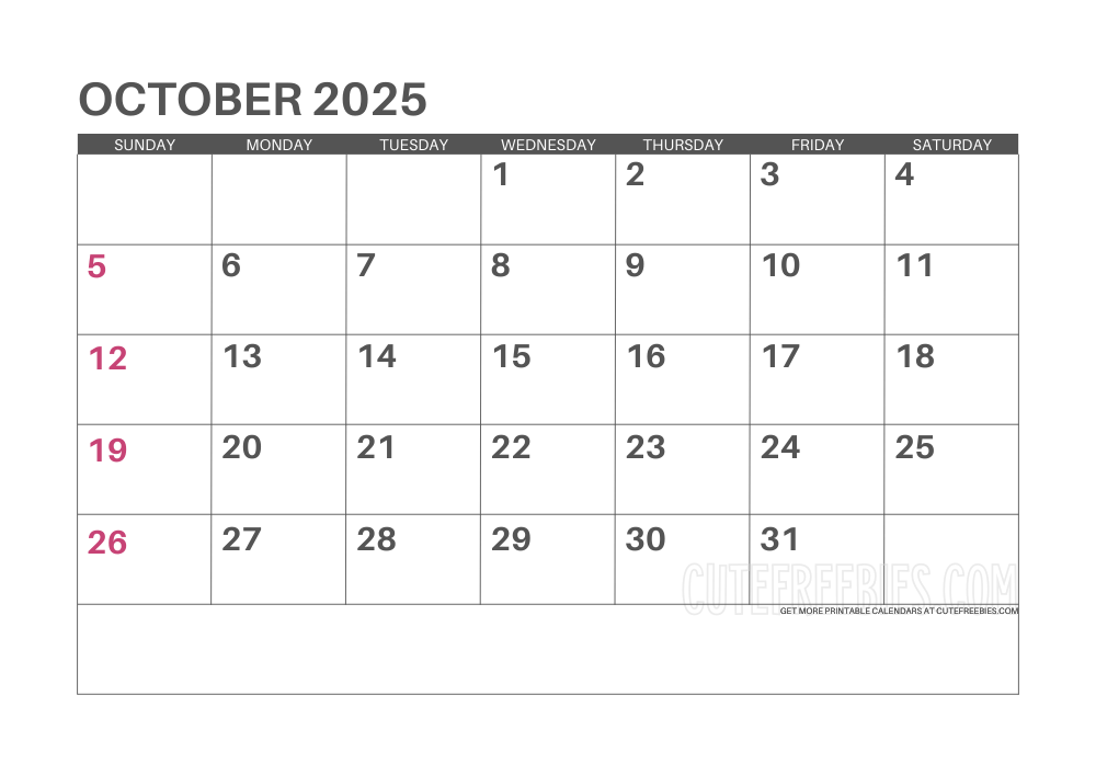 October 2025 monthly planner #2025calendar #cutefreebiesforyou - SEE PREVIOUS POST TO DOWNLOAD THE COMPLETE 2025 CALENDAR PLANNER