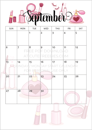 September 2020 calendar - go to previous post to download the PDF