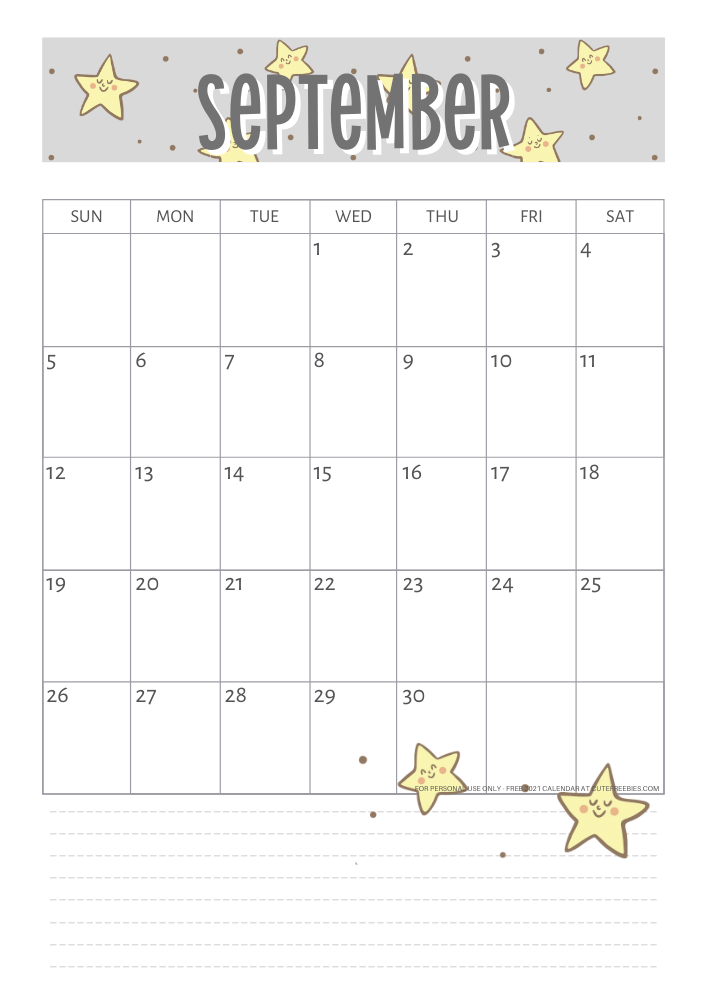 September 2021 calendar - color of the year 2021 , yellow and gray calendar #cutefreebiesforyou #freeprintable SEE PREVIOUS POST TO DOWNLOAD THE PDF FILE