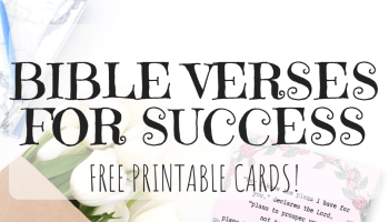 Get these free printable Bible verses about success to help motivate and inspire during hard times. Print out the Bible printable wall art or Scripture memory cards. #Bibleverseoftheday #Bibleprintables