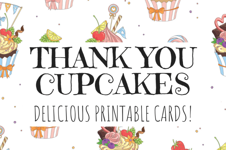 Free Cupcake Thank You Cards - Printable! DIY Party ideas, free printable thank you cards you can download for free! #freeprintable #homemadecards #cutefreebies