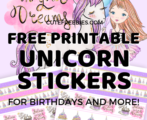 Free Unicorn Birthday Planner Stickers! Choose from various hair and skin colors and use as journal stickers. Free download now! #cutefreebies #plannerstickers #freeprintable #bulletjournal #bujoideas #unicorn #unicornbirthday