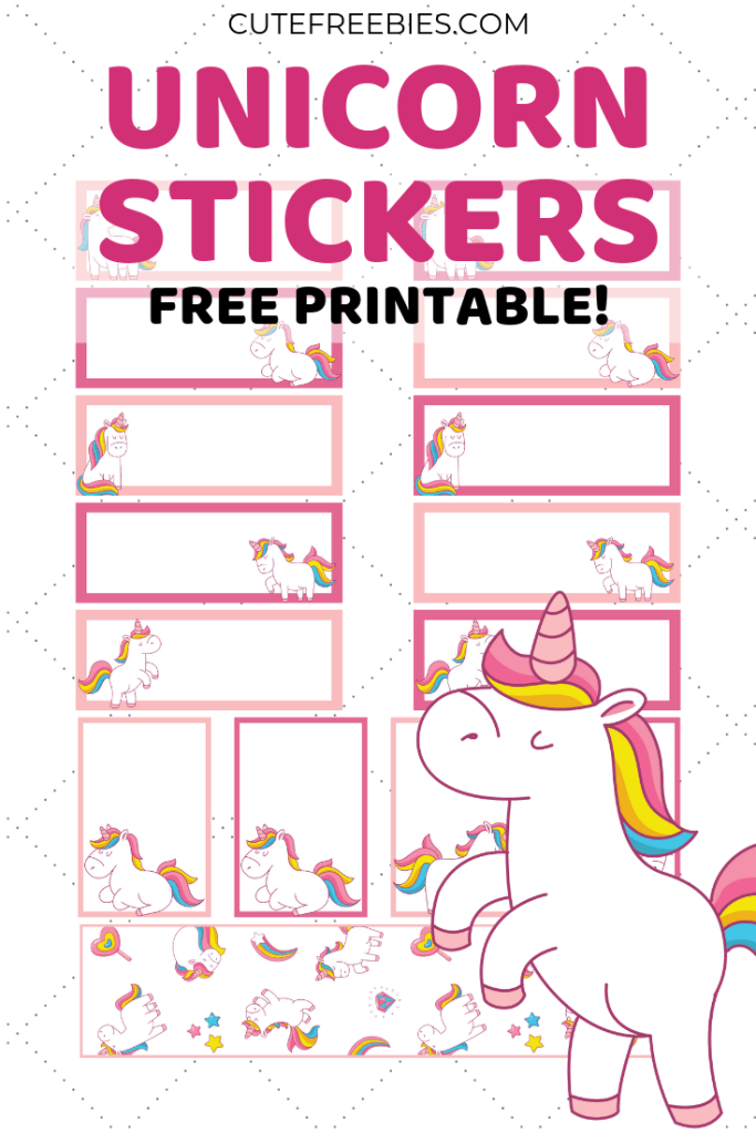 Free Printable Unicorn School Stickers And Labels! Cute character stickers for boys and girls, perfect for labeling books and notebooks. Free download now! #backtoschool #printablestickers #schoolstickers #cutefreebiesforyou #freeprintable #unicorn